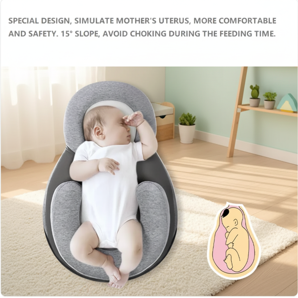 Ergonomic Baby Support Pillow for Feeding, Lounging & Relaxation